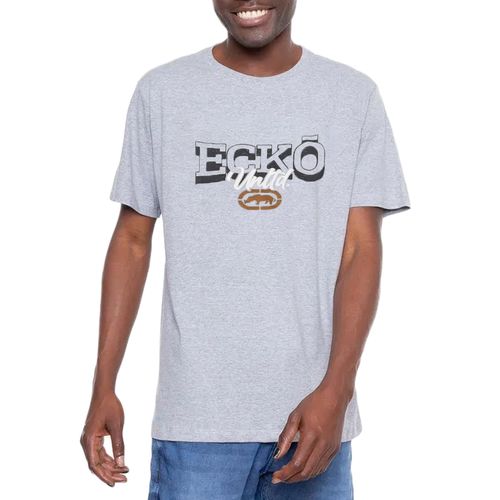 Camiseta Masculina Ecko Typography CINZA-EK137- -1-